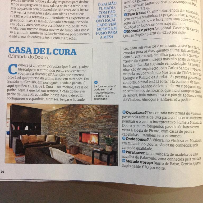 Casa De L Cura Guest House Miranda do Douro Eksteriør bilde